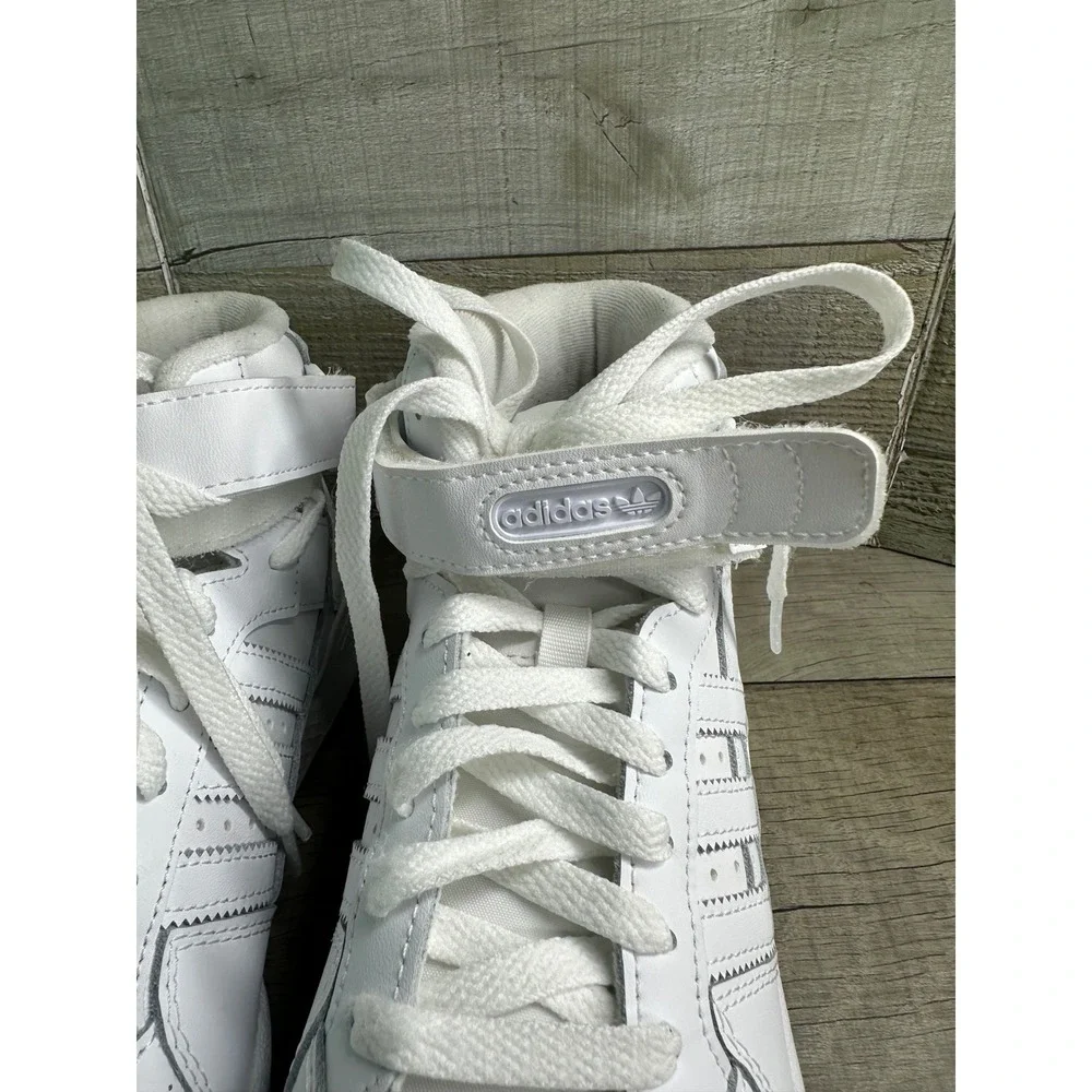 Adidas Forum Mid Triple White Leather Sneakers IG3754 Mens Size 7